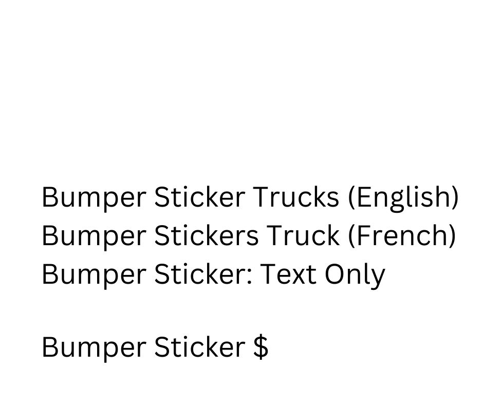 Bumper Sticker Picture